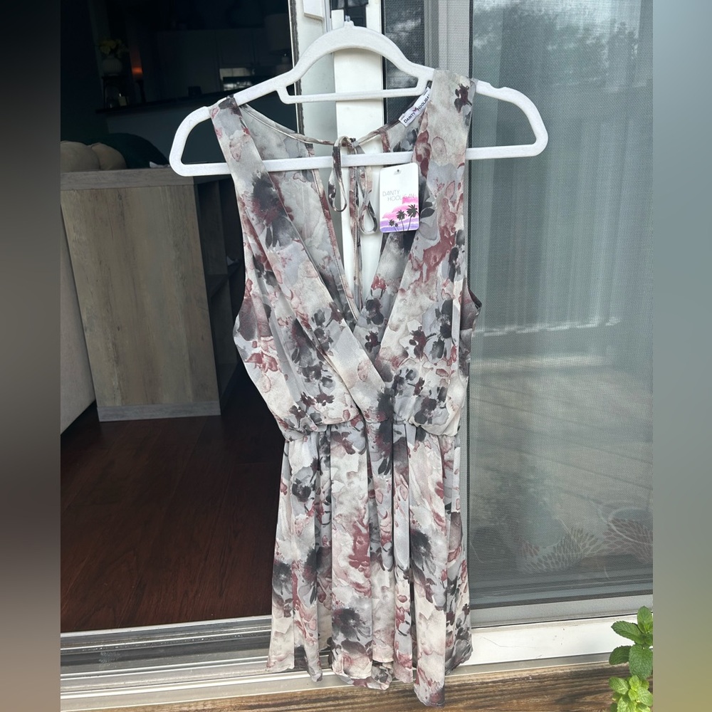 Dainty Hooligan Floral Wrap Romper